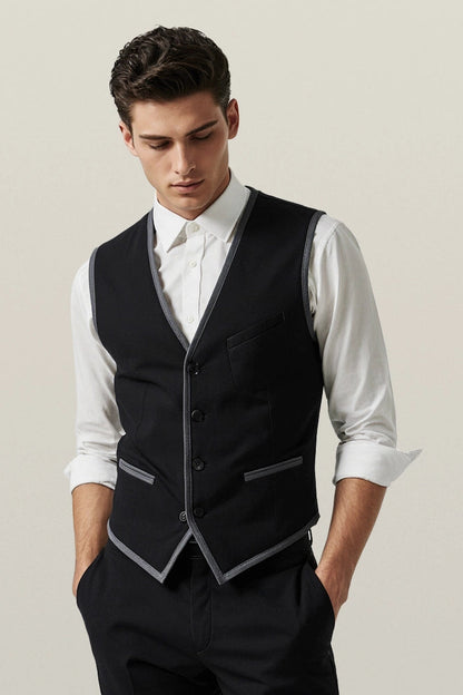The Signature Satin Bound Vest